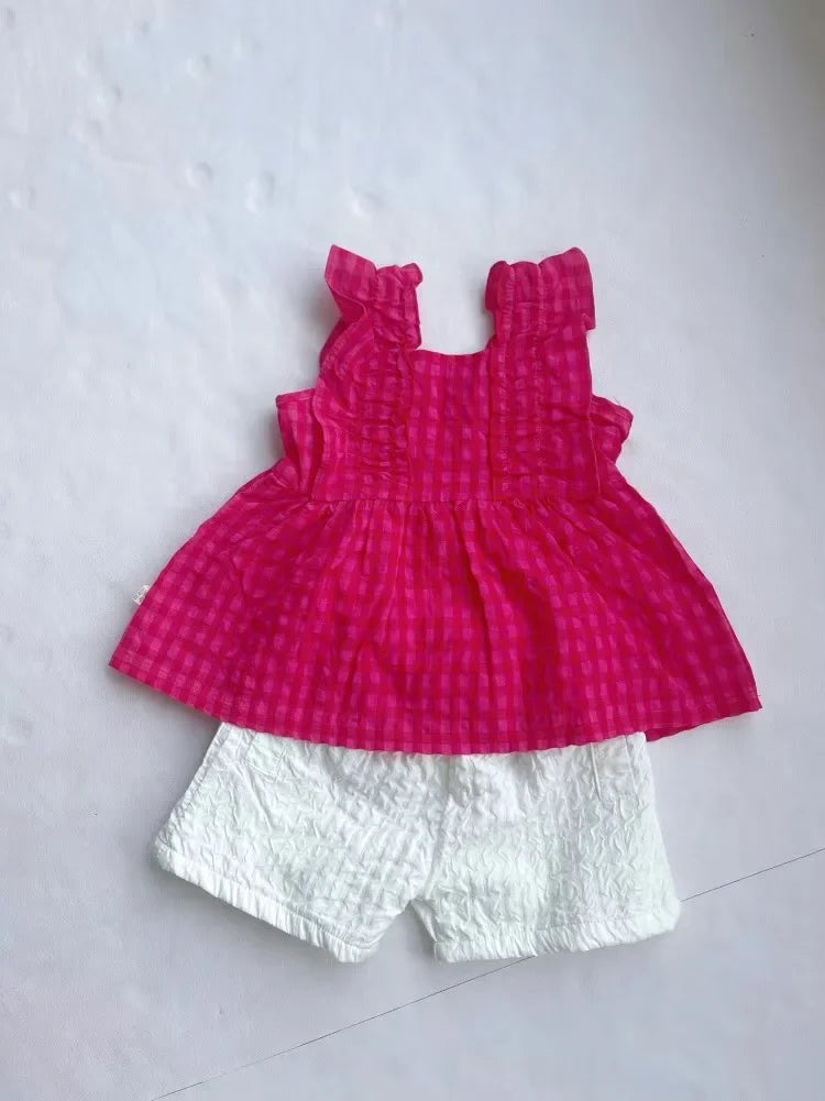 Ensemble 2 pièces fille été - Débardeur + Short uni