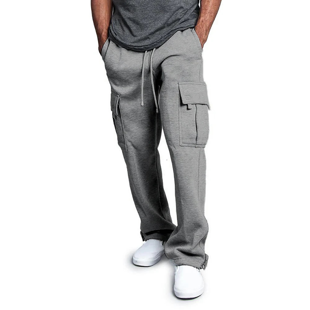 Jogger Homme Streetwear - Coupe Droite Multi-Poches Oversized