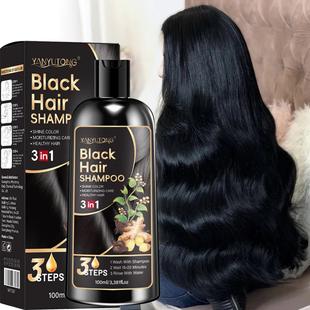 Shampoing Colorant Curcuma 3 en 1 - Cheveux Colorés Nourrissant Formule Douce Plante Beige Clair Naturel