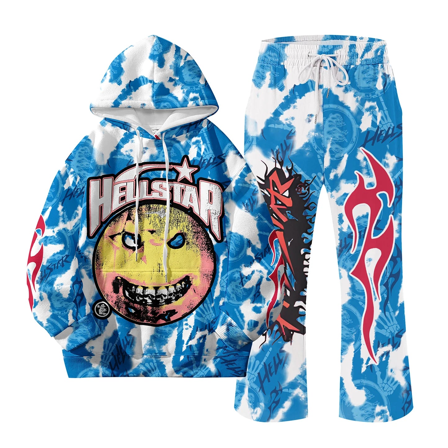 Ensemble Homme Femme 2 Pièces NK Letter - Sweat à Capuche 3D Hip-Hop & Pantalon Long Sport Casual