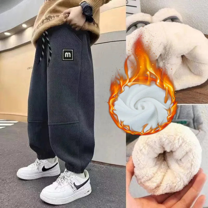 Pantalon d'Hiver Garçon - Doublure Laine Chaud & Rembourré