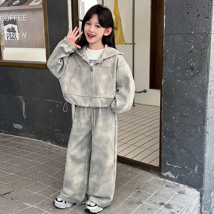 Ensemble Sport Fille Tie-Dye - Veste + Pantalon Ado