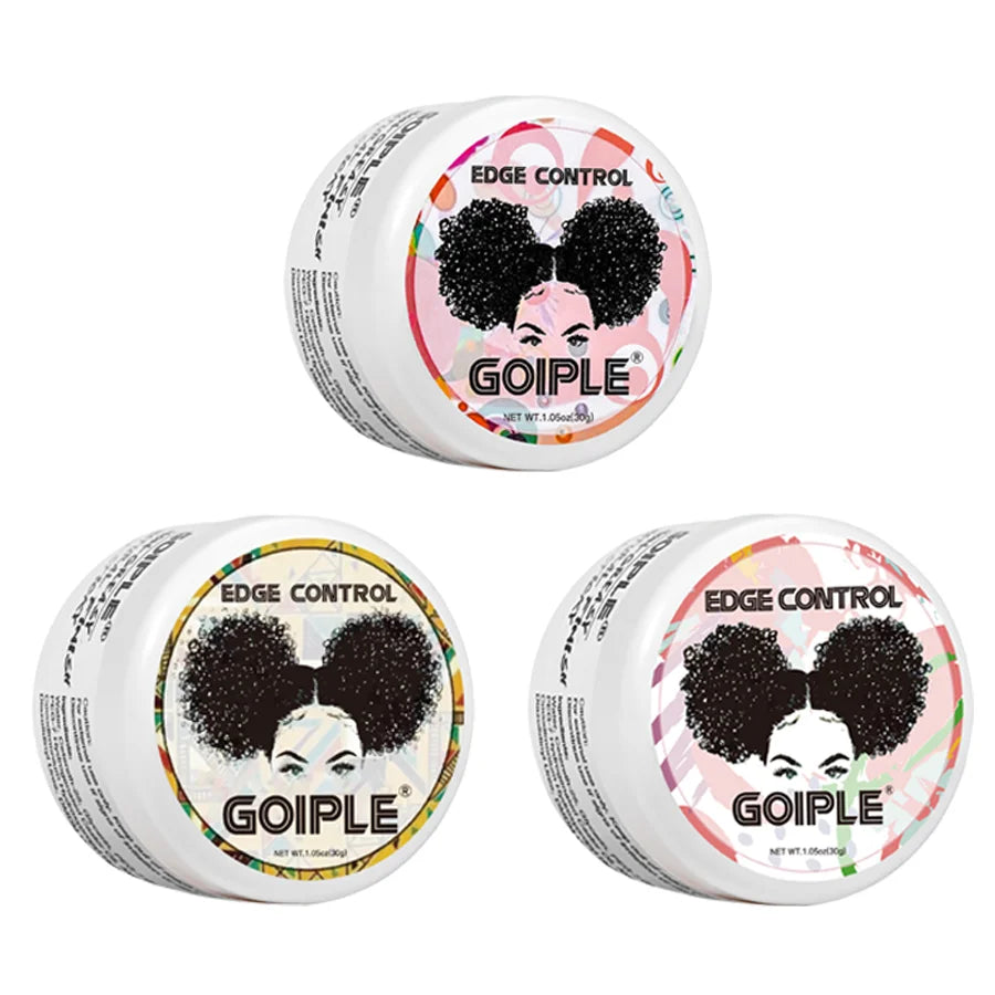 Lot 3 Gels Edge Control Fruités 30g - Fixation Forte Anti-Frisottis Lissage Baby Hairs