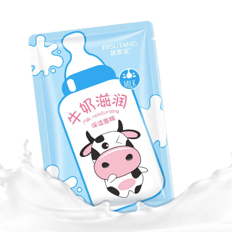 Masque Visage Fruits Naturels Plantes - Hydratant Contrôle Sébum Myrtille Concombre Grenade Aloe Vera Tissu