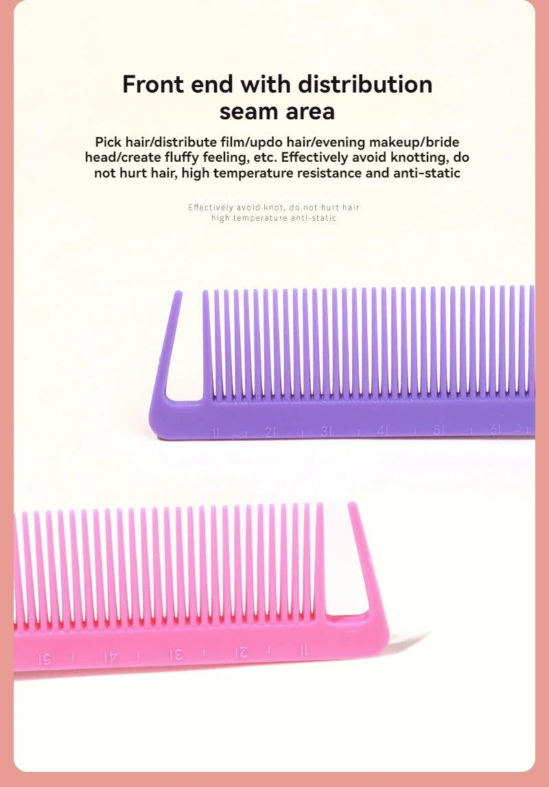 Set de 3 Brosses à Cheveux Professionnel - Peigne Queue Pointue et Brosse à Sourcils