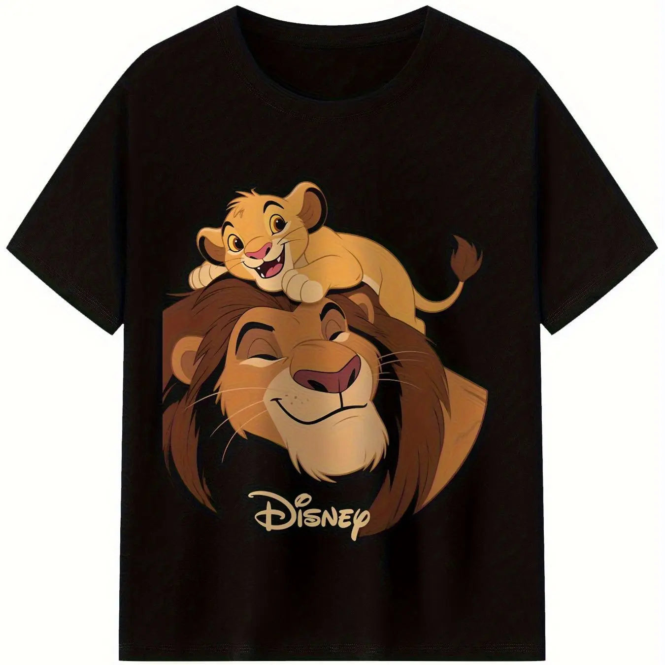 T-Shirt Homme Disney Le Roi Lion Simba - 100% Coton Manches Courtes Casual Été Unisexe