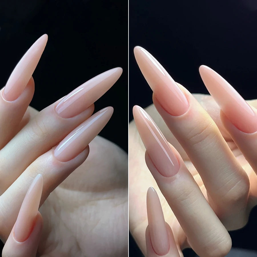 Vernis Gel God Girl Nude Rose Paillettes - Semi-Permanent Soak Off UV LED Manucure Maison Salon DIY