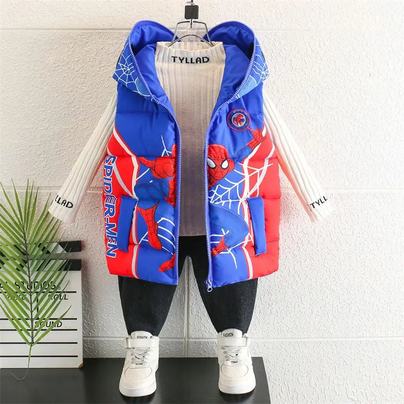 Gilet Marvel Avengers Spiderman - Veste Sans Manches Enfant Garçon