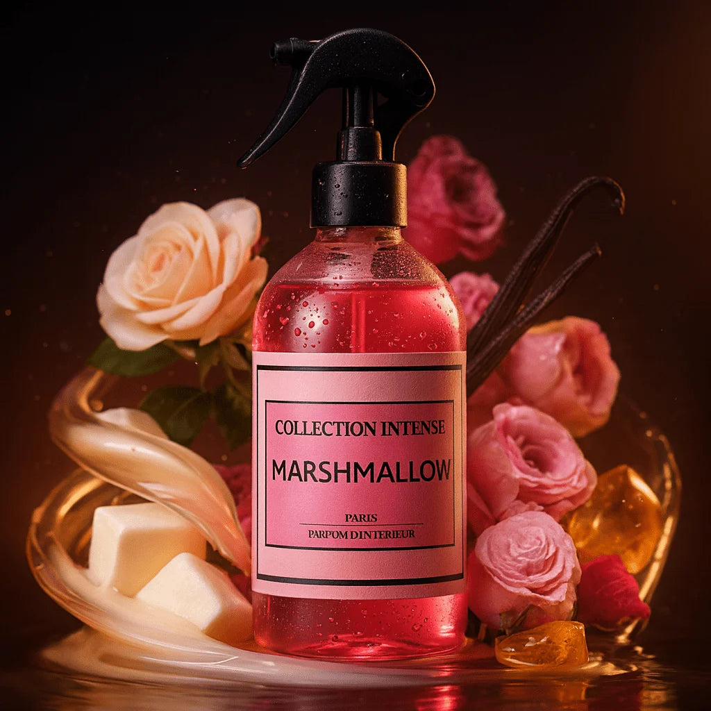 Parfum d'Intérieur MARSHMALLOW 250ml - Senteur Gourmande Vanille Guimauve - Collection Intense