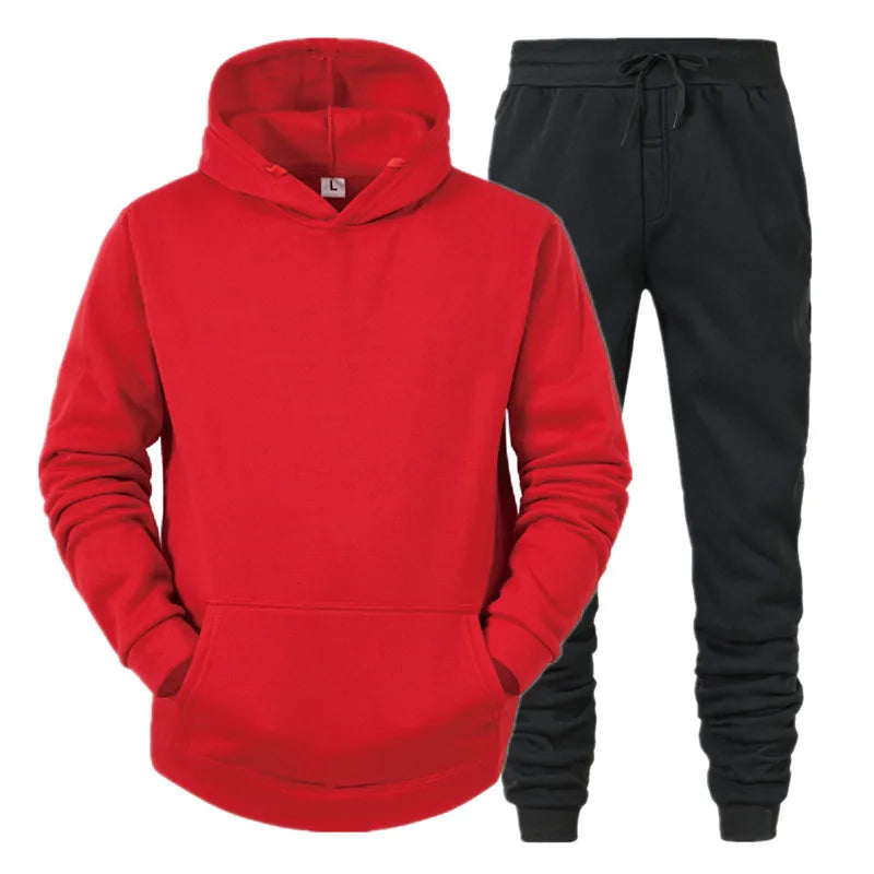 Ensemble Sportswear Homme - Hoodie + Pantalon Jogging Printemps Automne