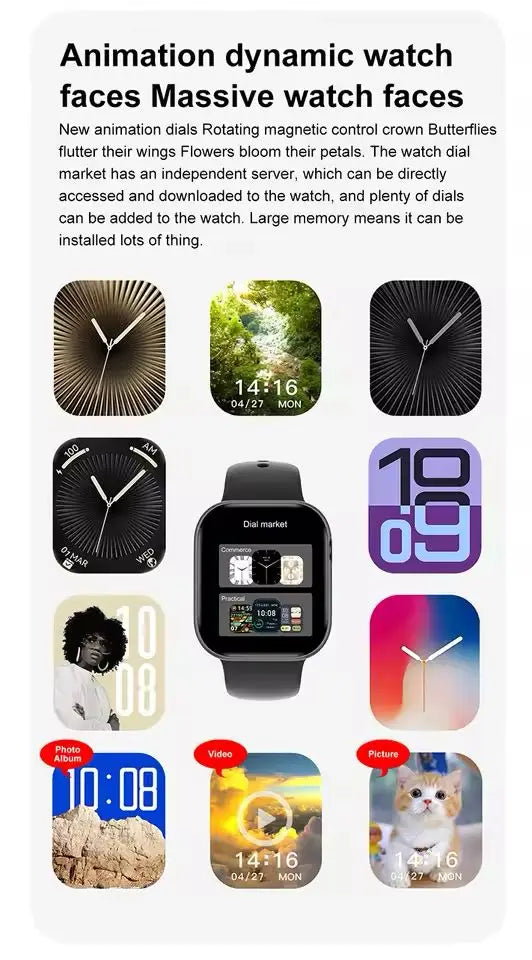 Montre Connectée GPS Series 10 - Smartwatch Bluetooth Étanche NFC Musique Vidéo Android iOS