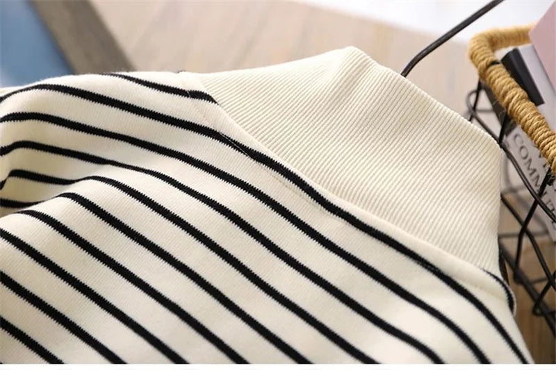 Sweat-shirt à Rayures pour Enfants - Veste Zippée Casual 4-14 Ans