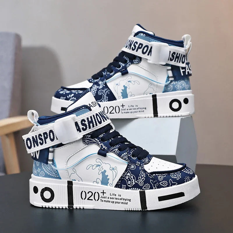 Baskets Montantes Enfant - Chaussures Sport Basketball Garçon Fille Casual Marche 26-37