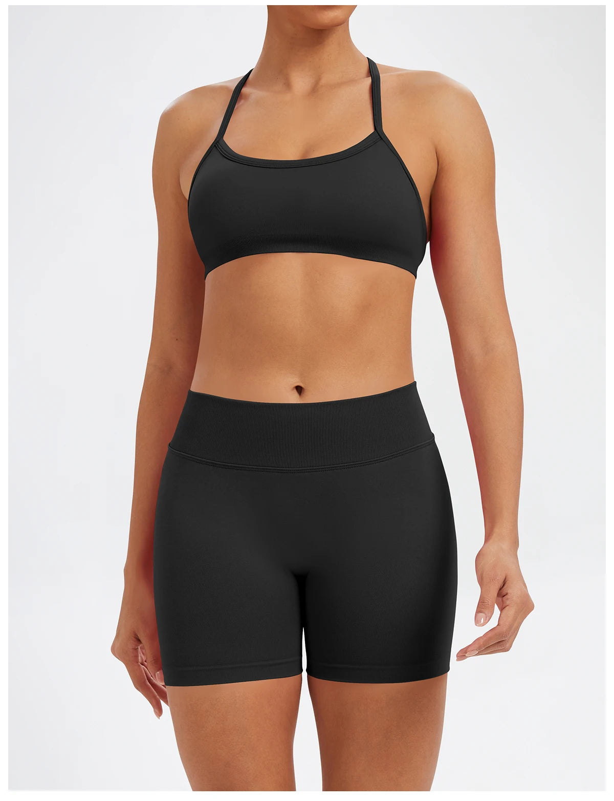 Ensemble Sport Femme 2 Pièces Sans Coutures – Top & Legging Yoga
