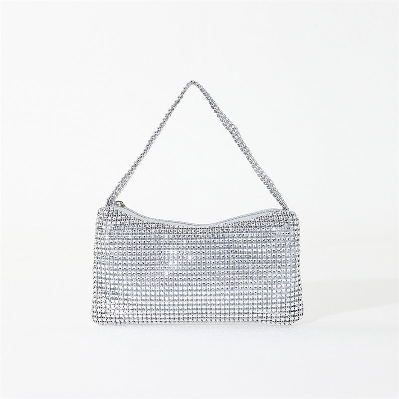 Pochette Soirée Strass Diamants Femme - Sac Épaule Brillant Mariage Gala Party Clutch