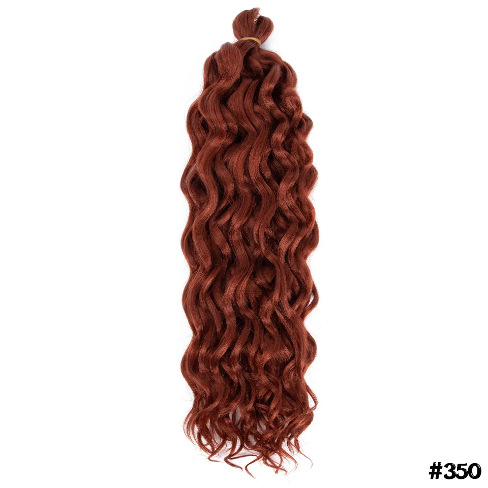 Extension Tresses Hawaii Curly Ocean Wave - Mèches Crochet Synthétiques Afro Bouclées Ombré Rose Water Wave