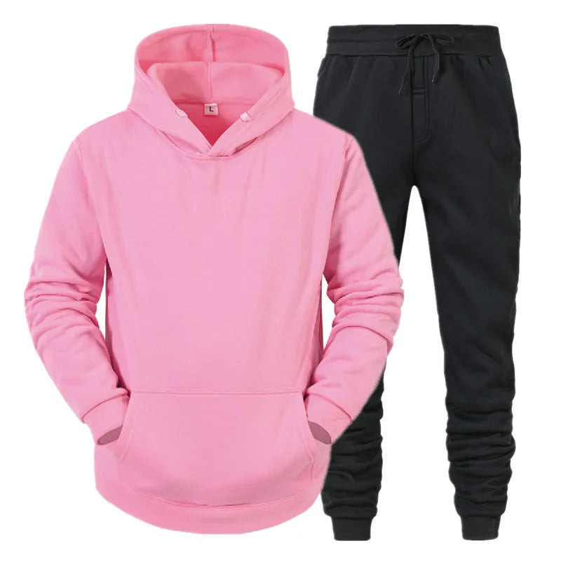 Ensemble Sportswear Homme - Hoodie + Pantalon Jogging Printemps Automne