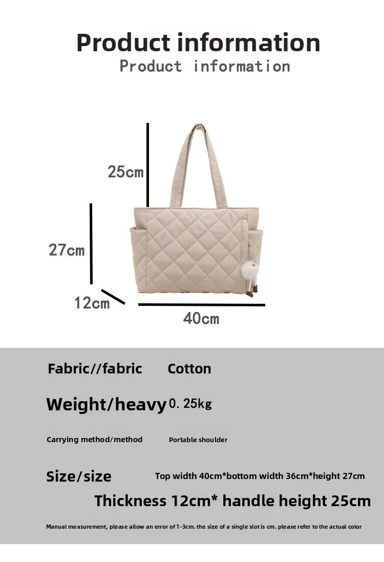 Sac Tote Rectangulaire Femme Style Coréen - Grande Capacité Épaule Travail Léger