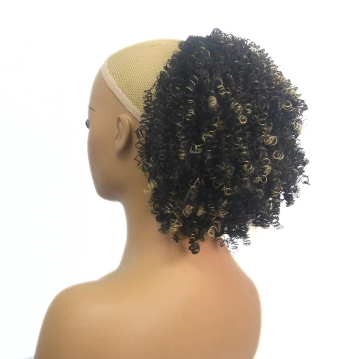 Chignon Afro Puff Bouclé Kinky - Extension Queue de Cheval Cordon Synthétique Cheveux Crépus Femme Cadeau