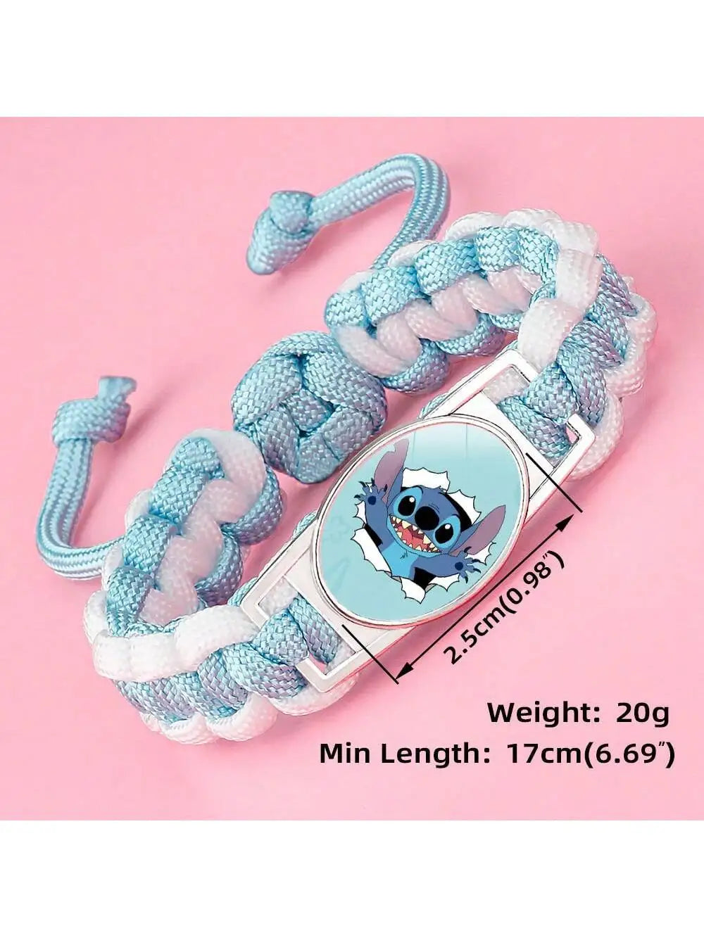 Bracelet Disney Stitch Tressé Main - Dopamine Tissé Cadeau Ami Collection Lilo & Stitch Bijou Ado