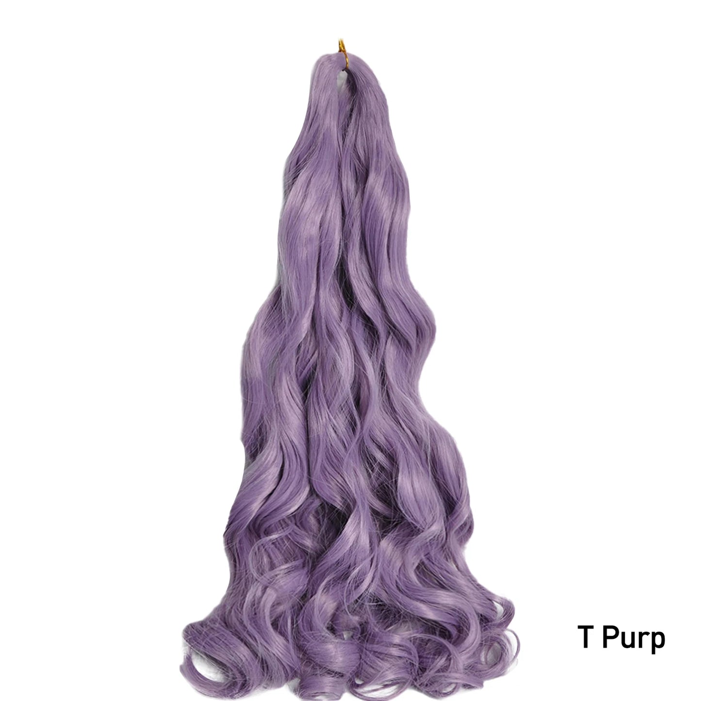 Extension Tresses French Curls Pré-Étirées - Mèches Synthétiques Loose Wave Spiral Curl Haute Température Ombré