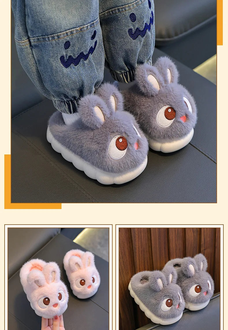 Chaussons Lapin Enfant Fourrés Hiver