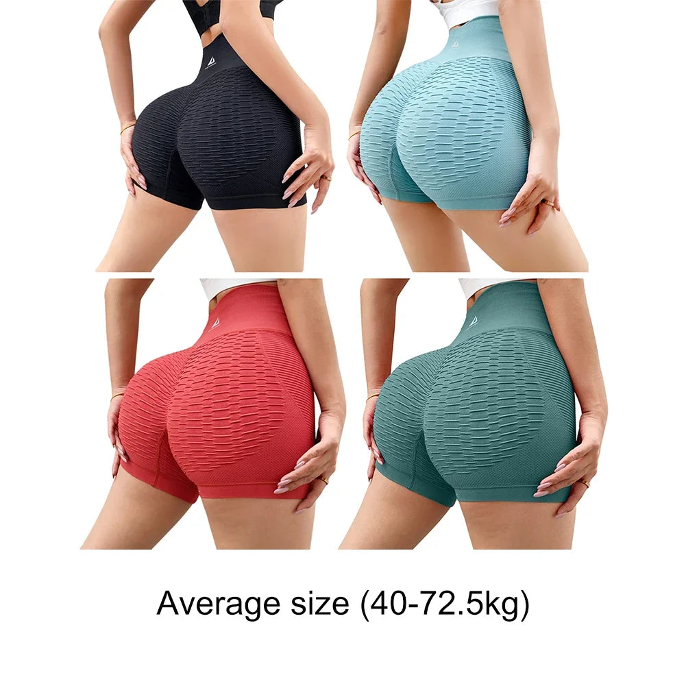 Short Yoga Femme Taille Haute - Fitness Sculptant Lift Butt Gym Running Sport 2026