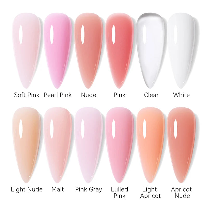 Gel Extension Ongles UR SUGAR 15ml - Soak Off UV LED Acrylique Cristal Blanc Transparent Nude Vernis Gel UV Construction