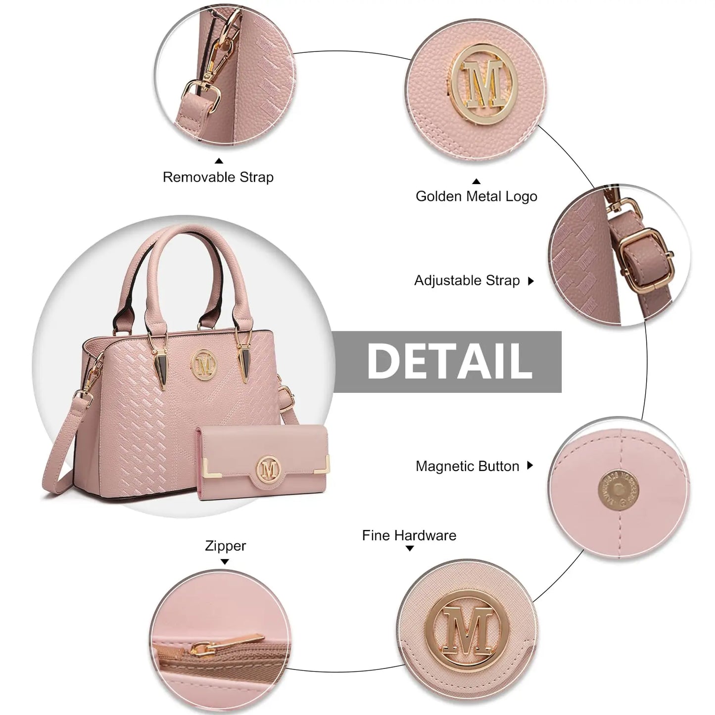 Sac à Main Femme Miss Lulu - Shopper Élégant en Cuir PU