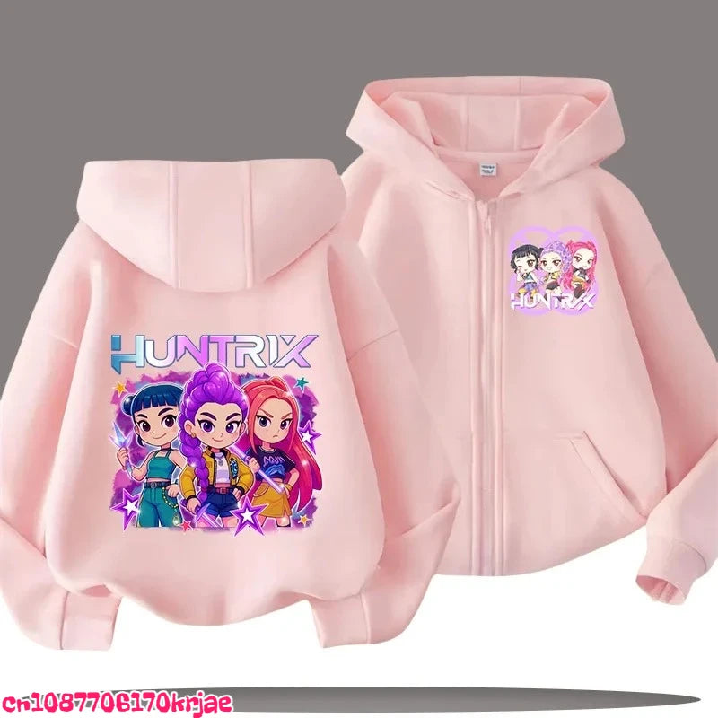 Sweat à Capuche Demon Slayer Enfant - Zip Kimetsu no Yaiba Garçon Fille 3-14 Ans