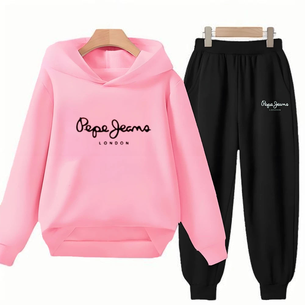 Ensemble Sweat Enfant Hoodie Imprimé + Pantalon Fashion