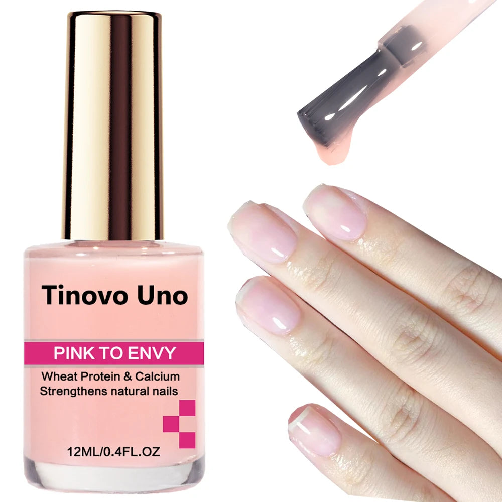 Vernis Ongles Tinovo Uno Rose Gold Métallique - Fortifiant Ongles Séchage Rapide Effet Miroir Laque Vernis Manucure Nail Art