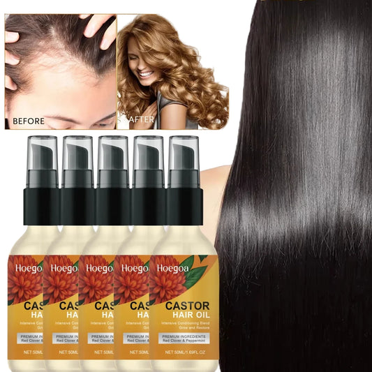 Huile Essentielle Ricin Dense 50ml - Anti-Chute Réparation Cheveux Soin Nourrissant