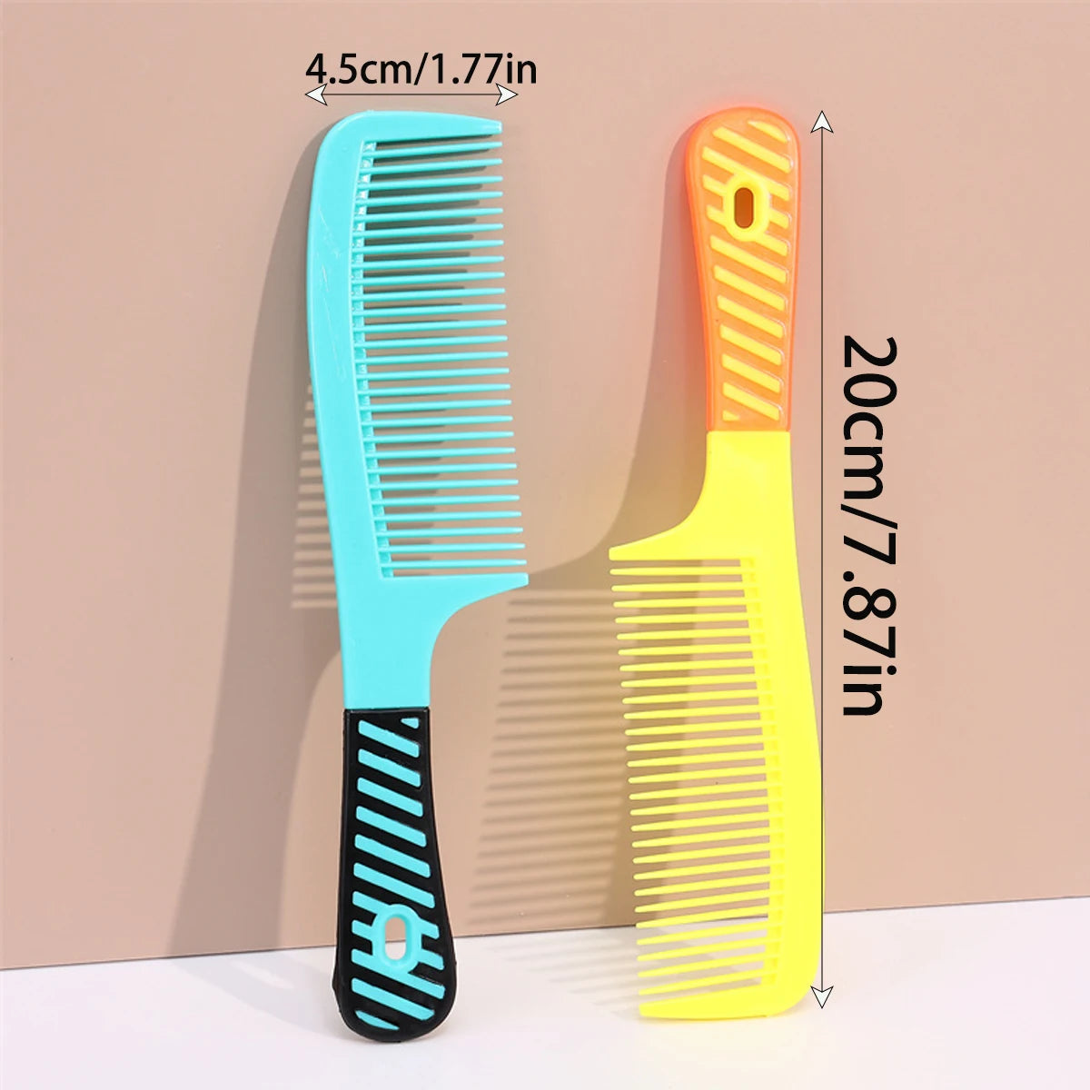 Set 5 Peignes Dents Larges Femme - Peigne Rond avec Poignée Coiffage Professionnel | Outils Beauté Salon