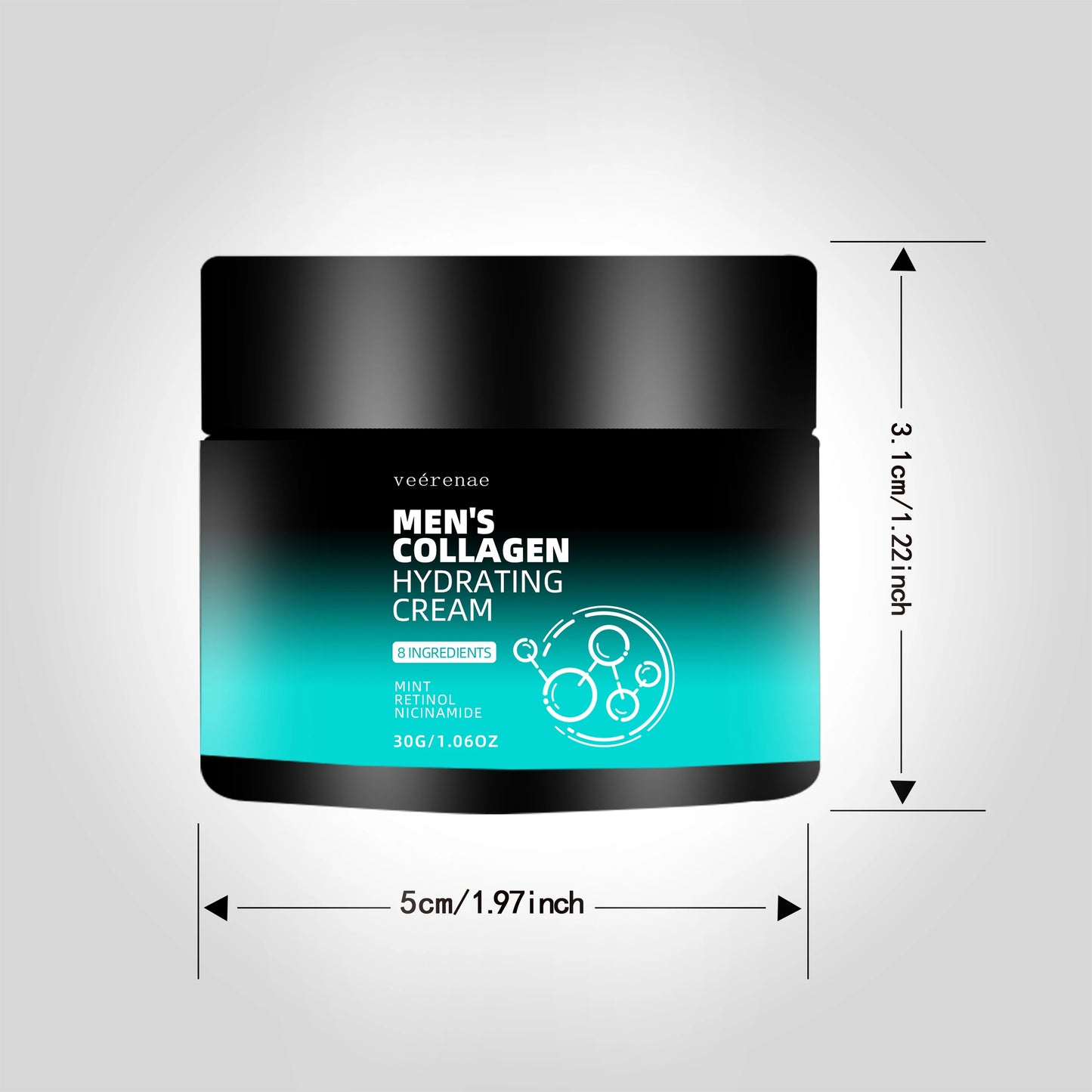 Crème Hydratante Collagène Homme vérenae - Raffermissante Équilibre Sébum Hydratation Profonde Formule Soin Avancée