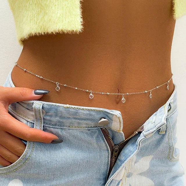 Chaîne Taille Femme Double Couche Perles - Belly Chain Sexy Plage Été Festival