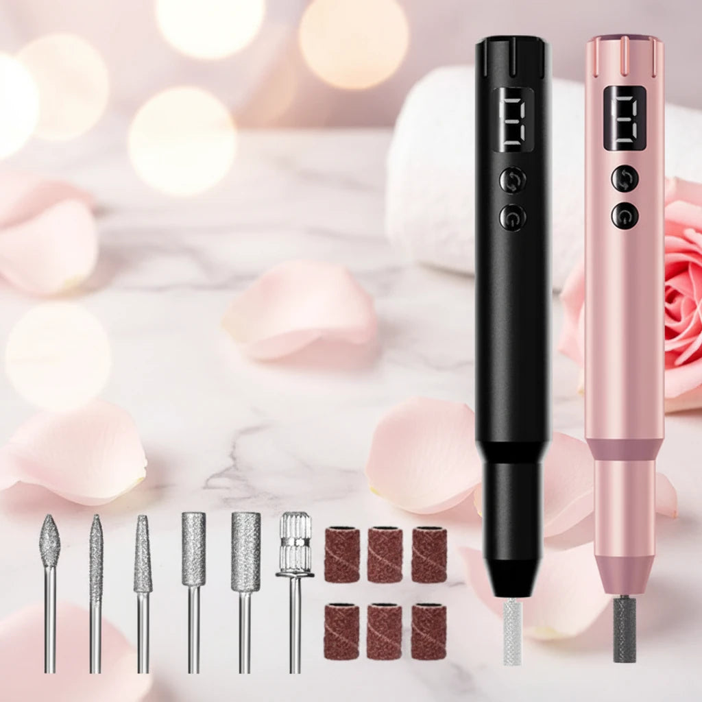 Ponceuse Électrique Ongles USB Rechargeable - Lime Électrique Manucure Pédicure Portable Polisseuse Professionnelle