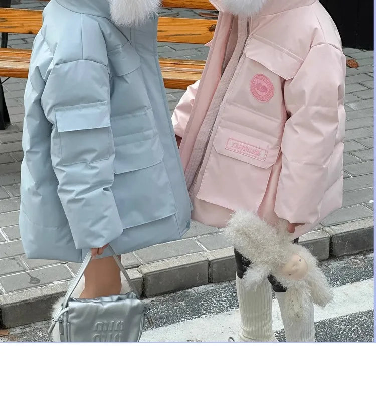 Parka Fille Hiver 4-14 Ans - Capuche Fausse Fourrure & Fermeture Zippée