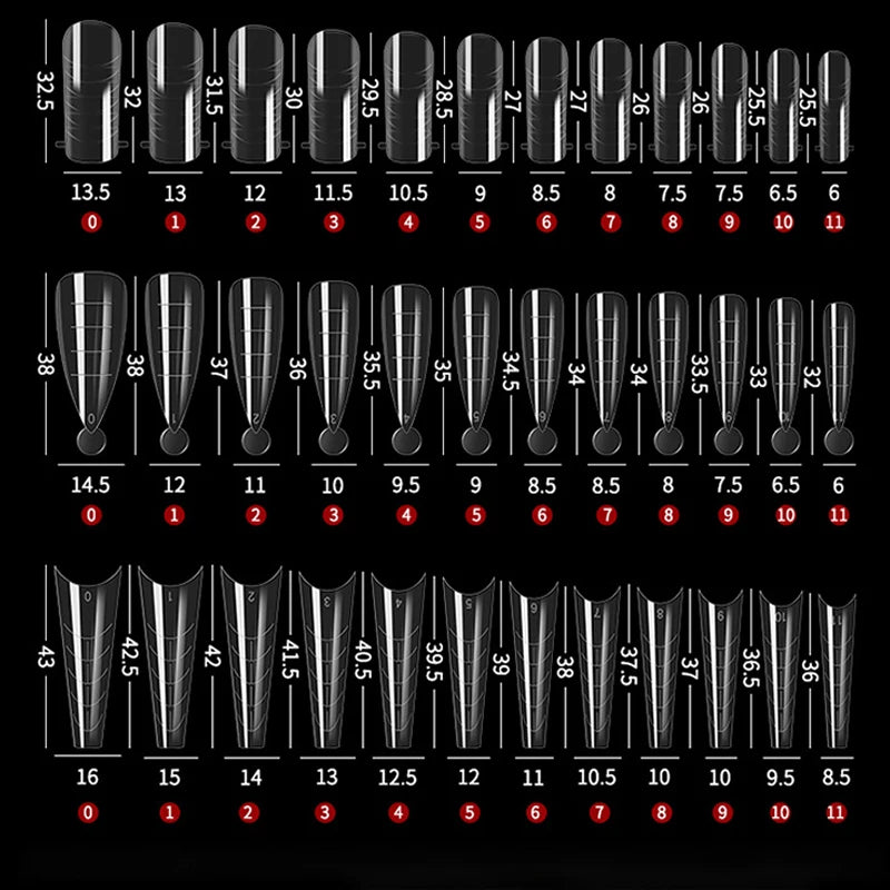 Lot 288pcs Capsules Ongles Acrylique Moules Nail Art UV Gel Extension Rapide Construction Dual Forms Accessoires Outils