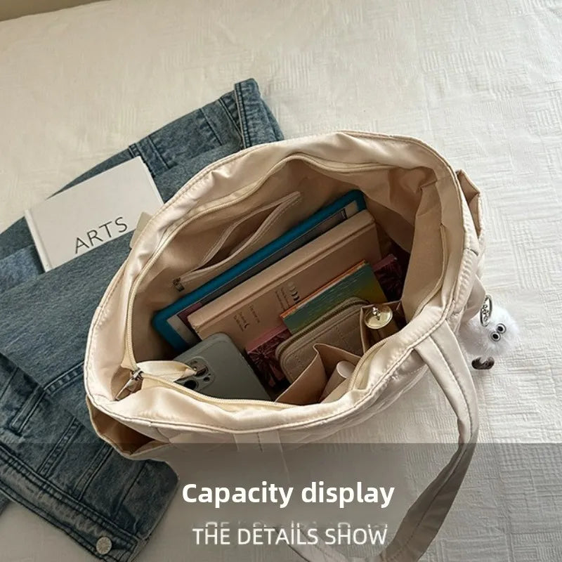 Sac Tote Rectangulaire Femme Style Coréen - Grande Capacité Épaule Travail Léger