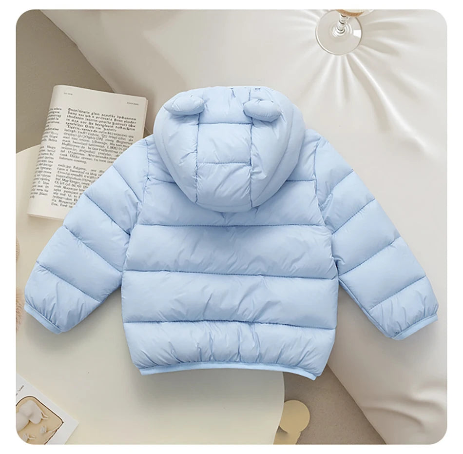Veste à Capuche Enfant Automne Hiver 2025 - Parka Chaude Zippée Poches Garçon Fille