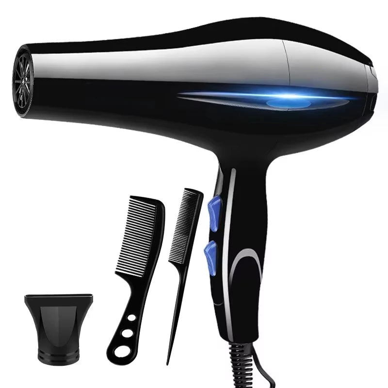 Sèche-Cheveux Professionnel 2200W Puissant - Chauffage Rapide Chaud/Froid Ionique Concentrateur Air Coiffage