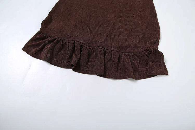 Robe Mini Dos Nu Femme - Robe Moulante Sexy Volants Sans Manches Soirée