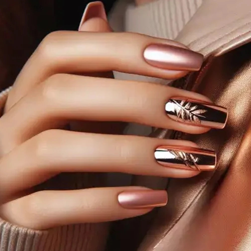 Vernis Ongles Tinovo Uno Rose Gold Métallique - Fortifiant Ongles Séchage Rapide Effet Miroir Laque Vernis Manucure Nail Art