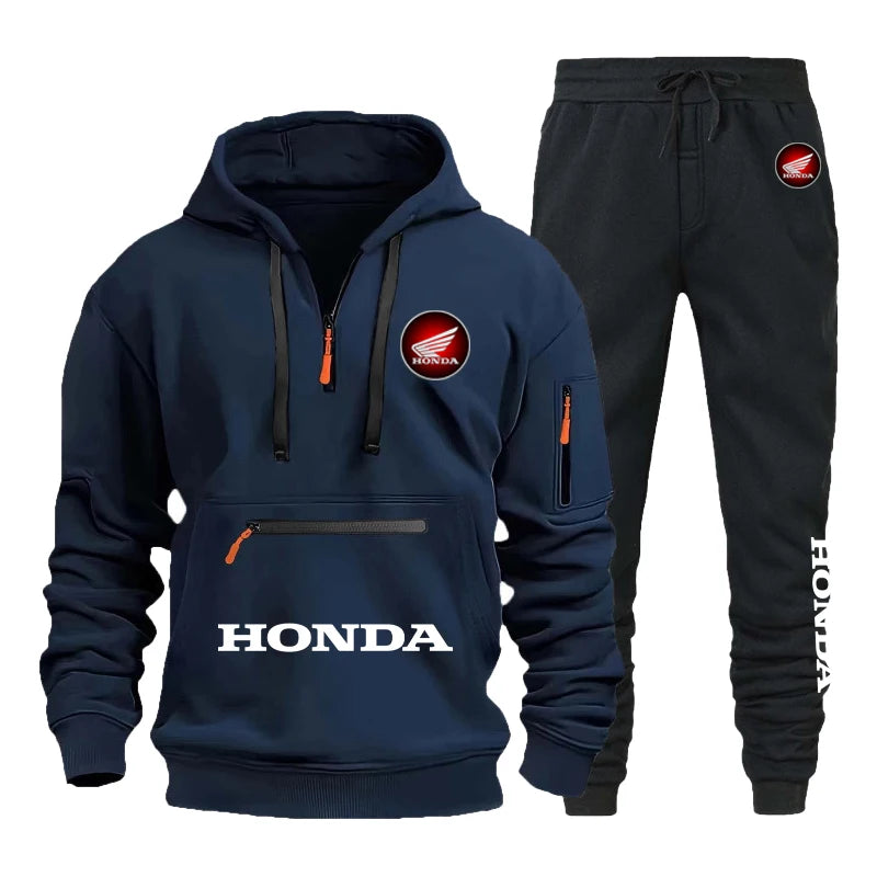 Sweat Homme Capuche Honda Logo - Slim Fit Racing