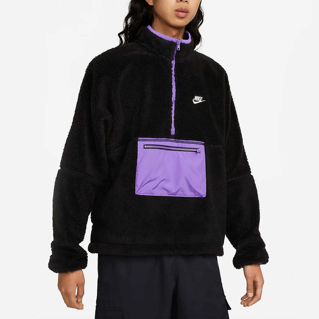 Veste Nike Club Fleece+ Homme – Col Montant Sherpa, Chaud & Confortable | DQ4881-010