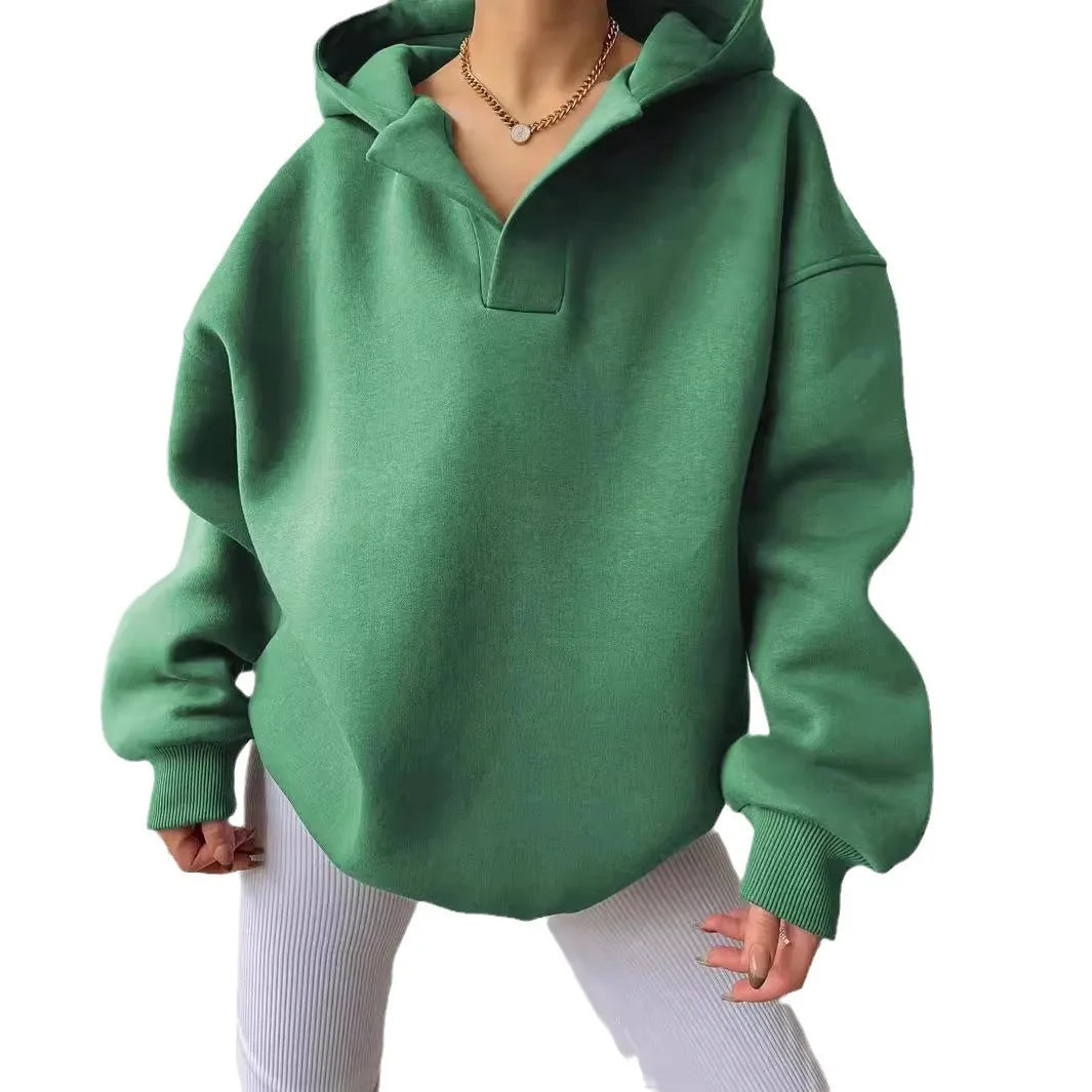 Hoodie Femme Imprimé Ethnique - Sweatshirt Capuche Loose Manches Longues Automne Hiver