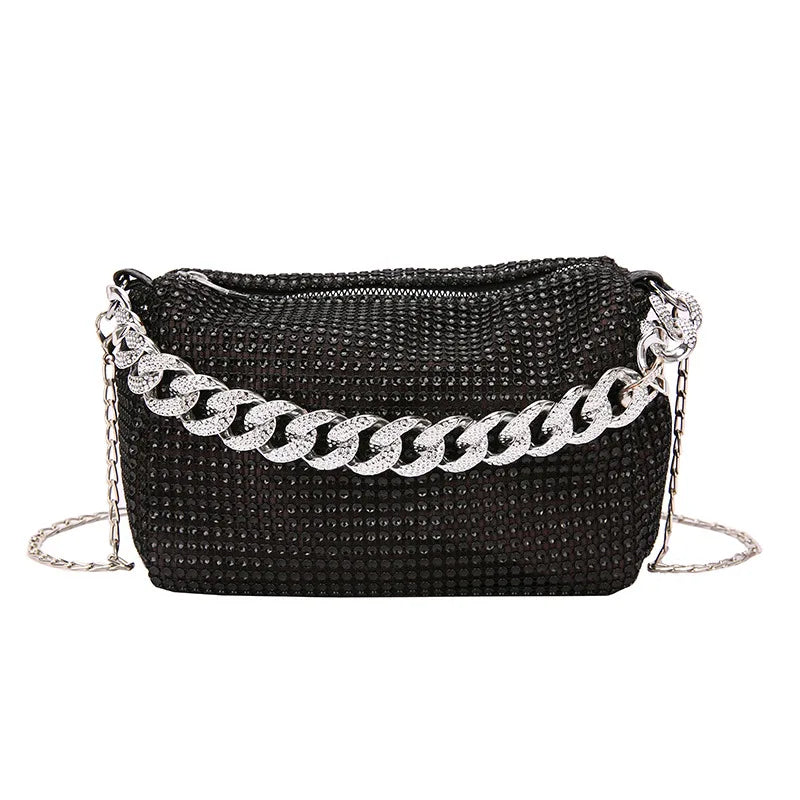 Sac Tote Femme Diamants Brillants - Pochette Bandoulière Soirée Chic Élégant