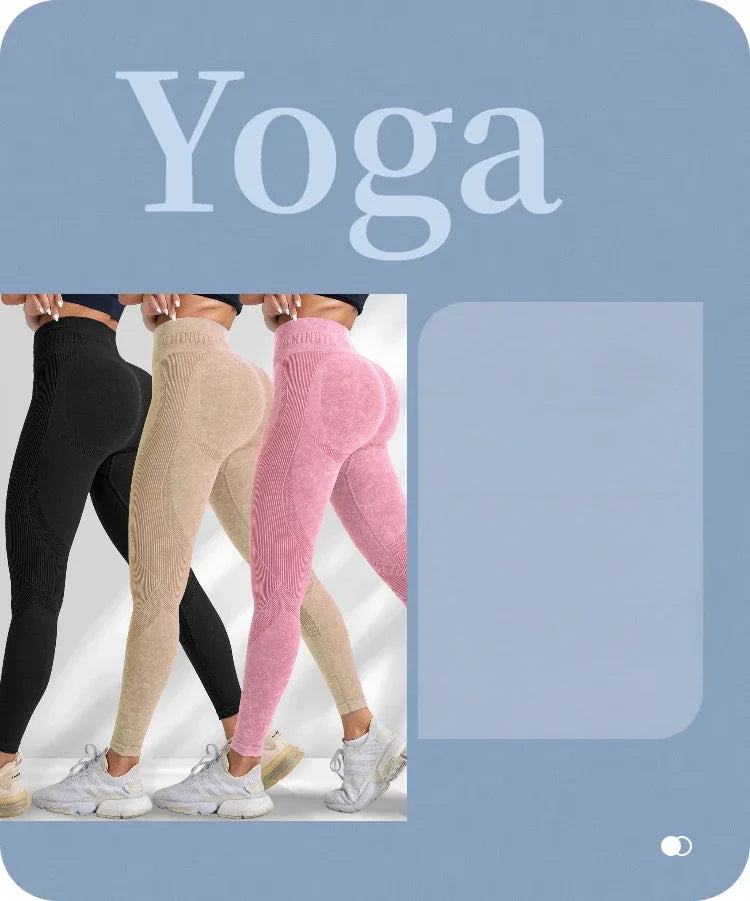 Legging Yoga Femme Taille Haute Seamless - Hip Lifting Sport Gym Running Tight