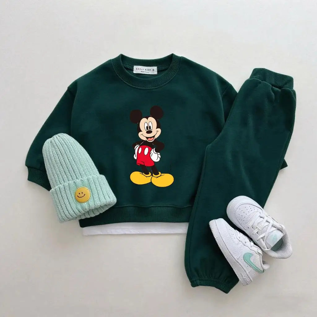 Ensemble Daisy Duck Fille 2 Pièces - Sweat Capuche + Pantalon Large 0-6 Ans